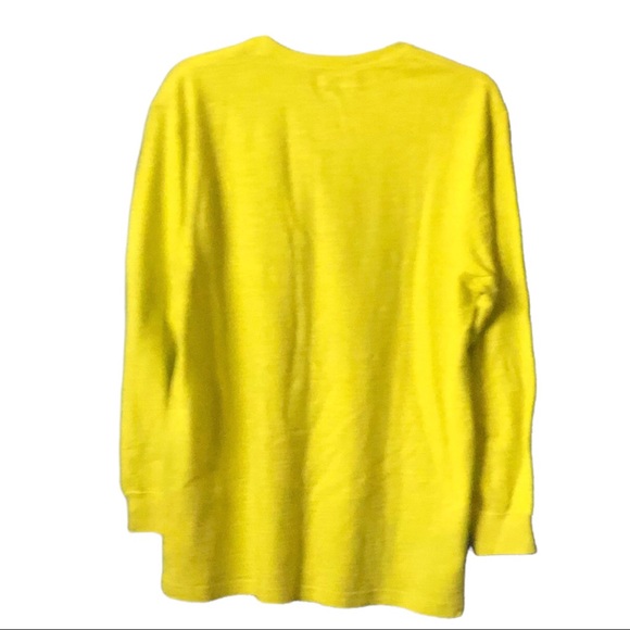 Champion Mens neon yellow Longsleeved Crewneck t-shirt Size XL - Picture 2 of 12